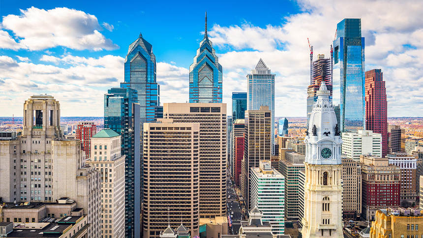 Direct return flights from Manchester to Philadelphia for just 302 £